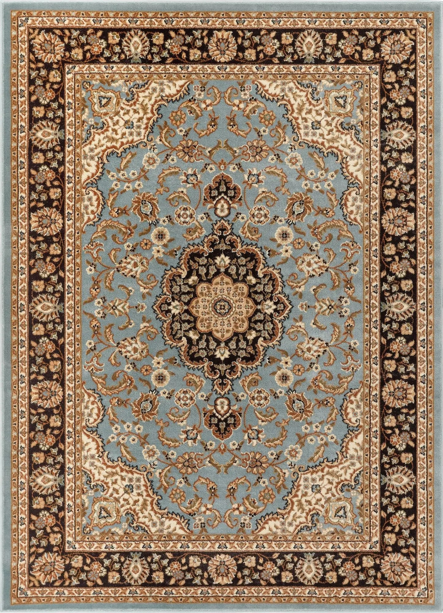 Medallion Kashan Light Blue Traditional Rug、mySite、gigharbornorthrealestate