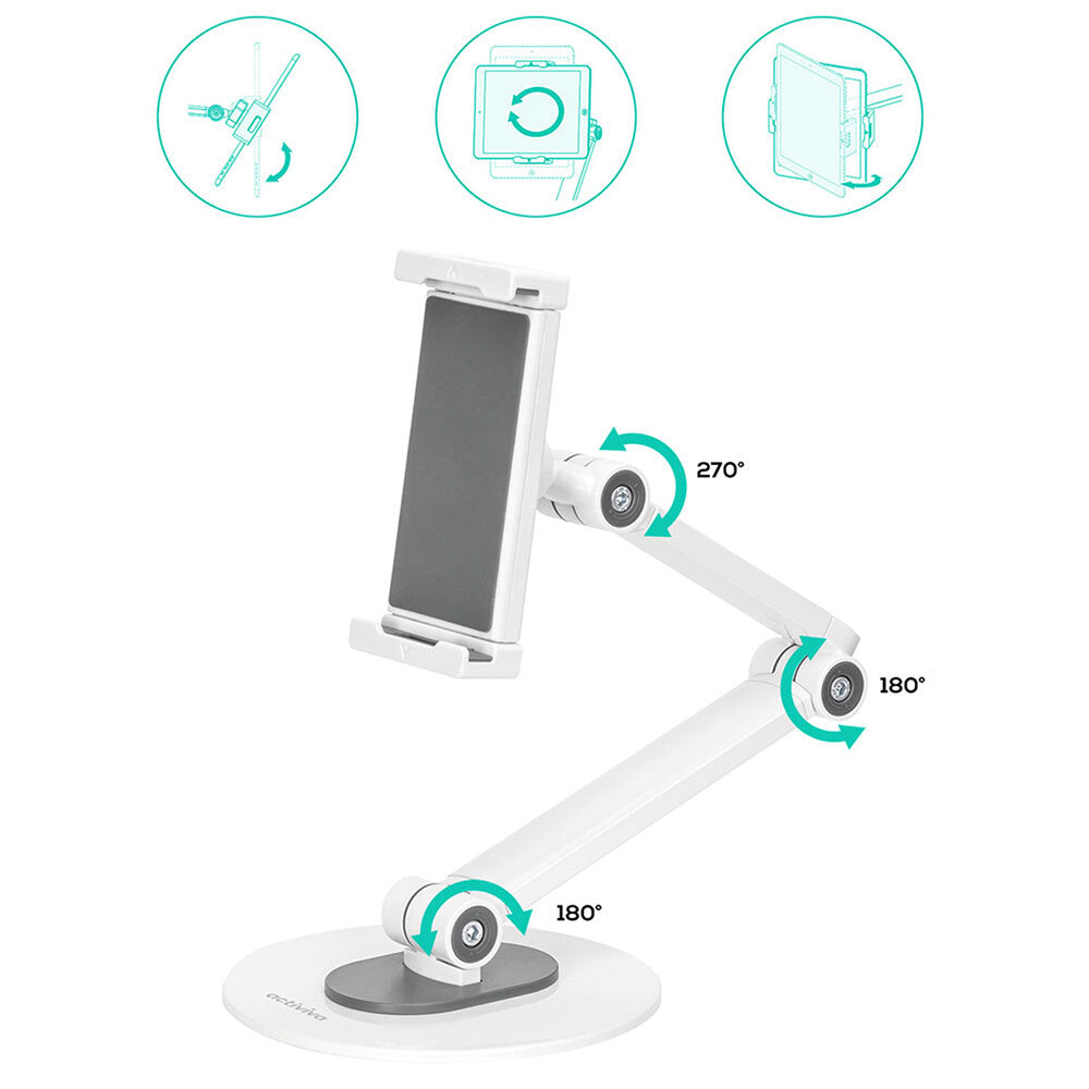 Activiva Universal iPad & Tablet Tabletop Stand (4.7-12.9) White、mySite、camillekostekn