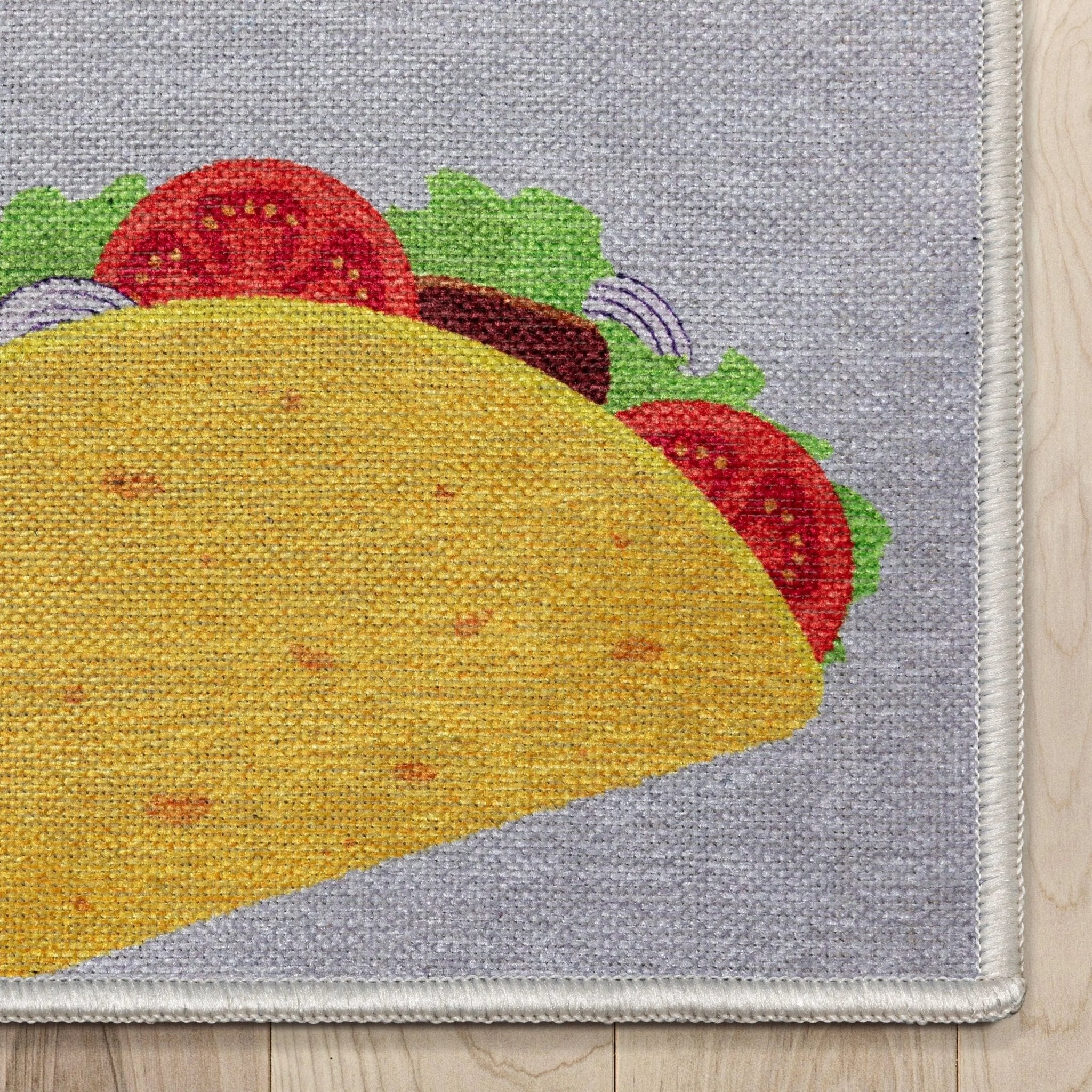 Multi Tacos Novelty Multi Pink Flat-Weave Rug、mySite、gigharbornorthrealestate