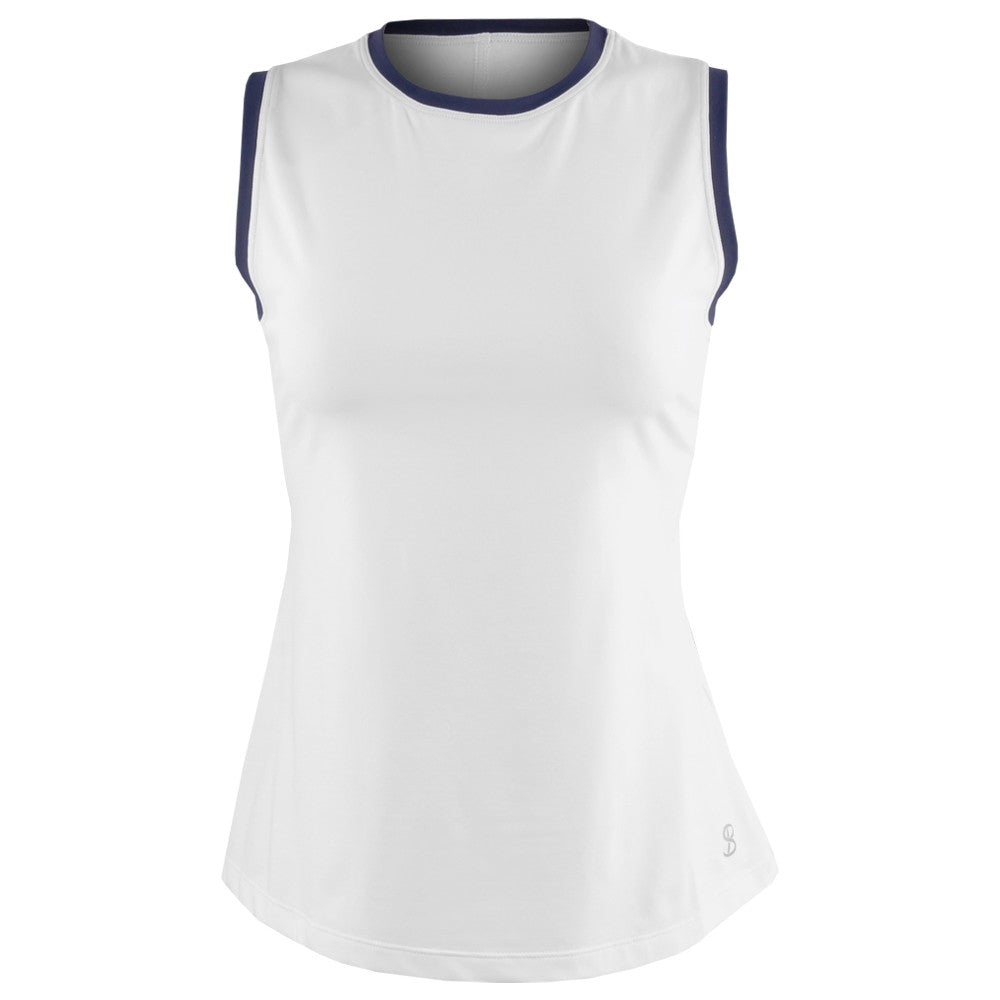 Sofibella Women's Indigo 25 High Low Tank - White/Navy