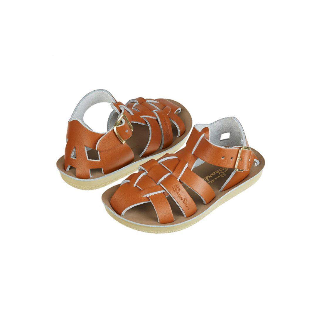  Salt-Water Sun-San Kid's Sandals - Shark - Tan、mySite、merchandisen