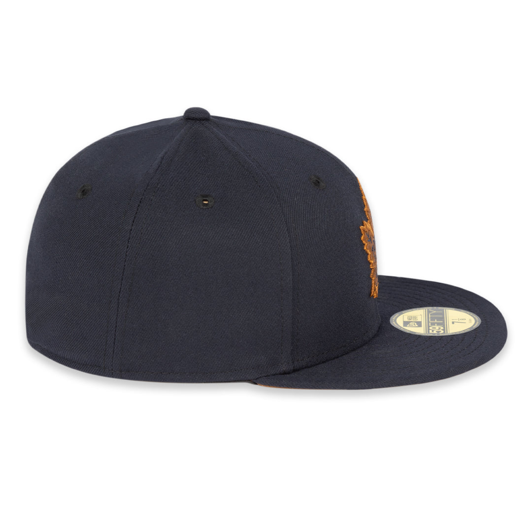 59FIFTY Prim Logo Fitted Hat - NAVY/BROWN