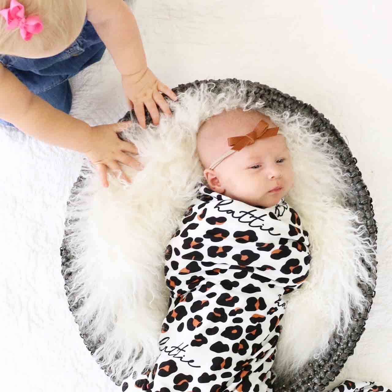  Leopard Personalized Baby Name Swaddle Blanket、mySite、layawaytickets
