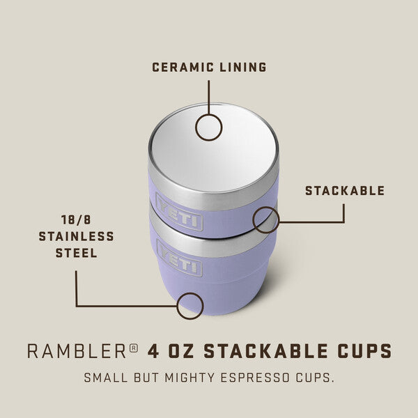 YETI Rambler 4 oz Stackable Espresso Cup 2 pk - (118 ml)、mySite、noshort
