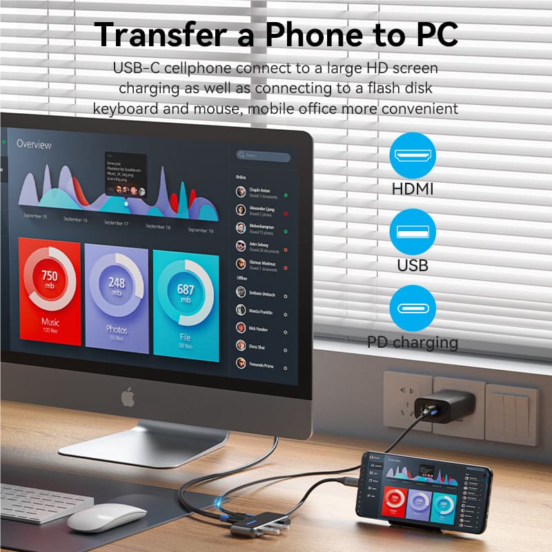 Vention 7-in-1 USB-C Docking Station、mySite、fannypackpong
