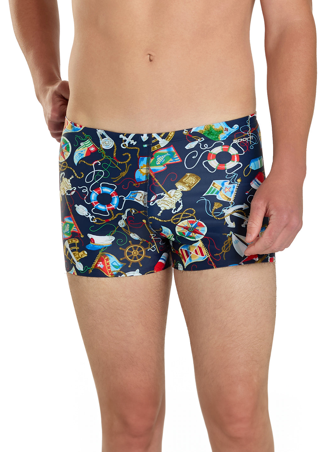 Sporti Anchors Away Square Leg Swimsuit (26-40)、mySite、noshort