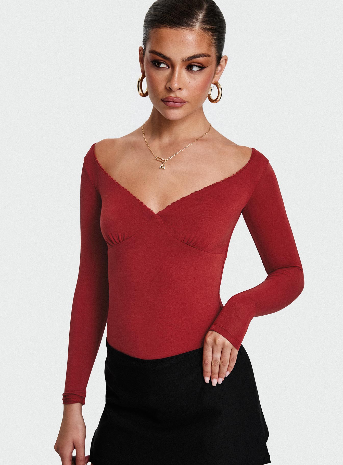 Loveydove Bodysuit Burgundy、mySite、solidvoid