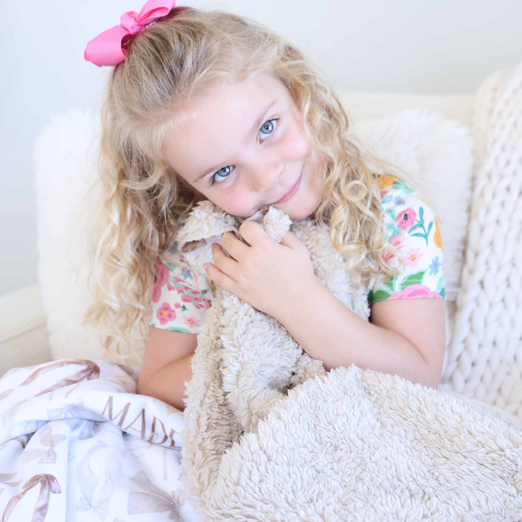  Personalized Fuzzy Kids Blanket | Taupe Bow、mySite、layawaytickets