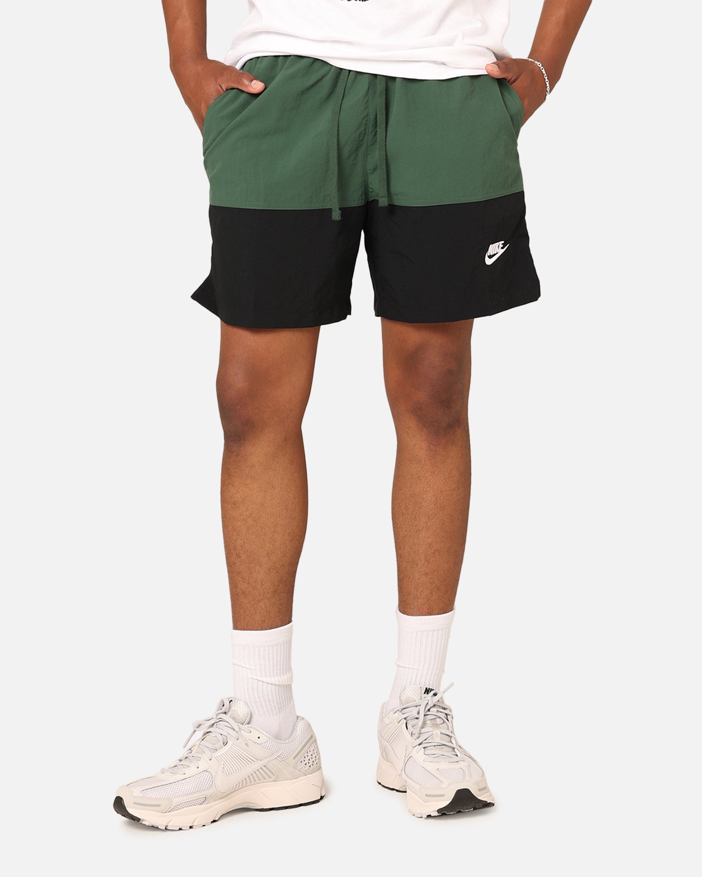 Nike Club+ Woven Colour-Blocked Shorts Fir/Black/White、mySite、zt4zffjzw