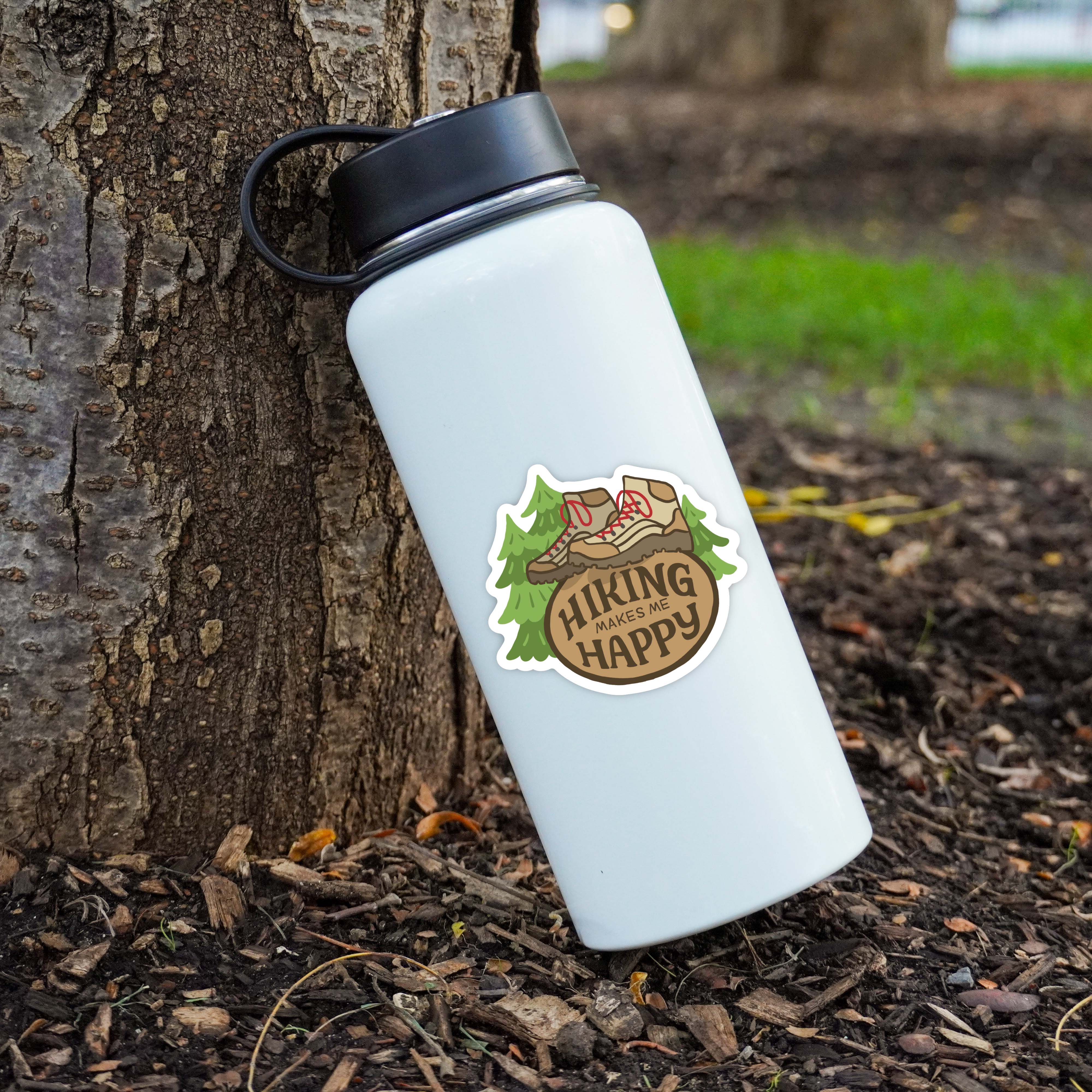  Hiking Makes Me Happy Sticker、mySite、elrpsem3k