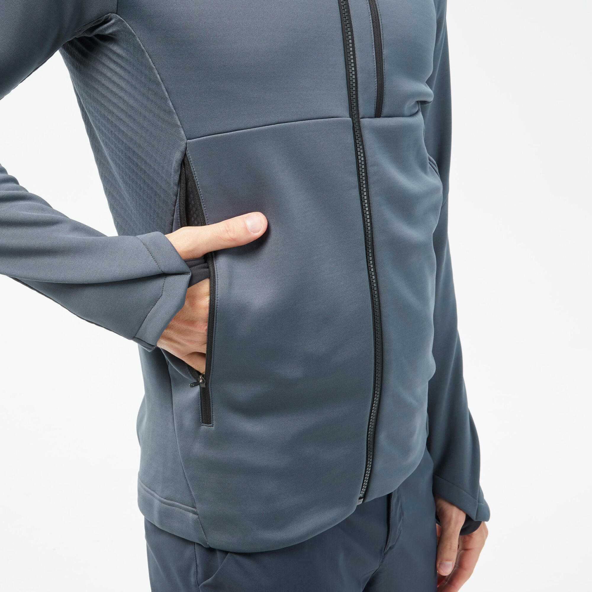 Quechua Men's MH520 Hood Hiking Fleece Jacket