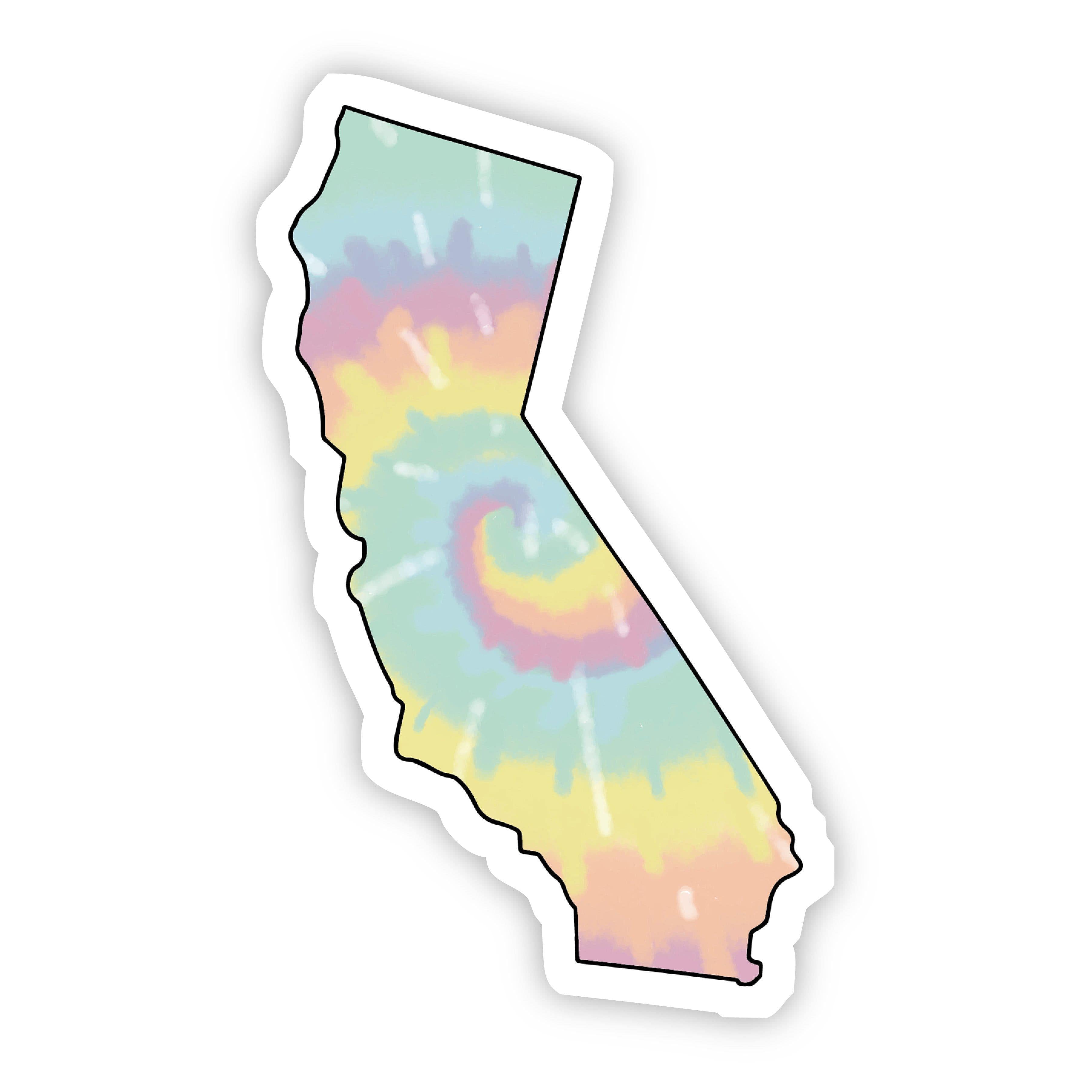  California Tie Dye Sticker、mySite、elrpsem3k