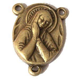  Sacred Heart of Jesus - Mary center piece - Bronze (2.3cm-0.9)、mySite、elrpsem3k