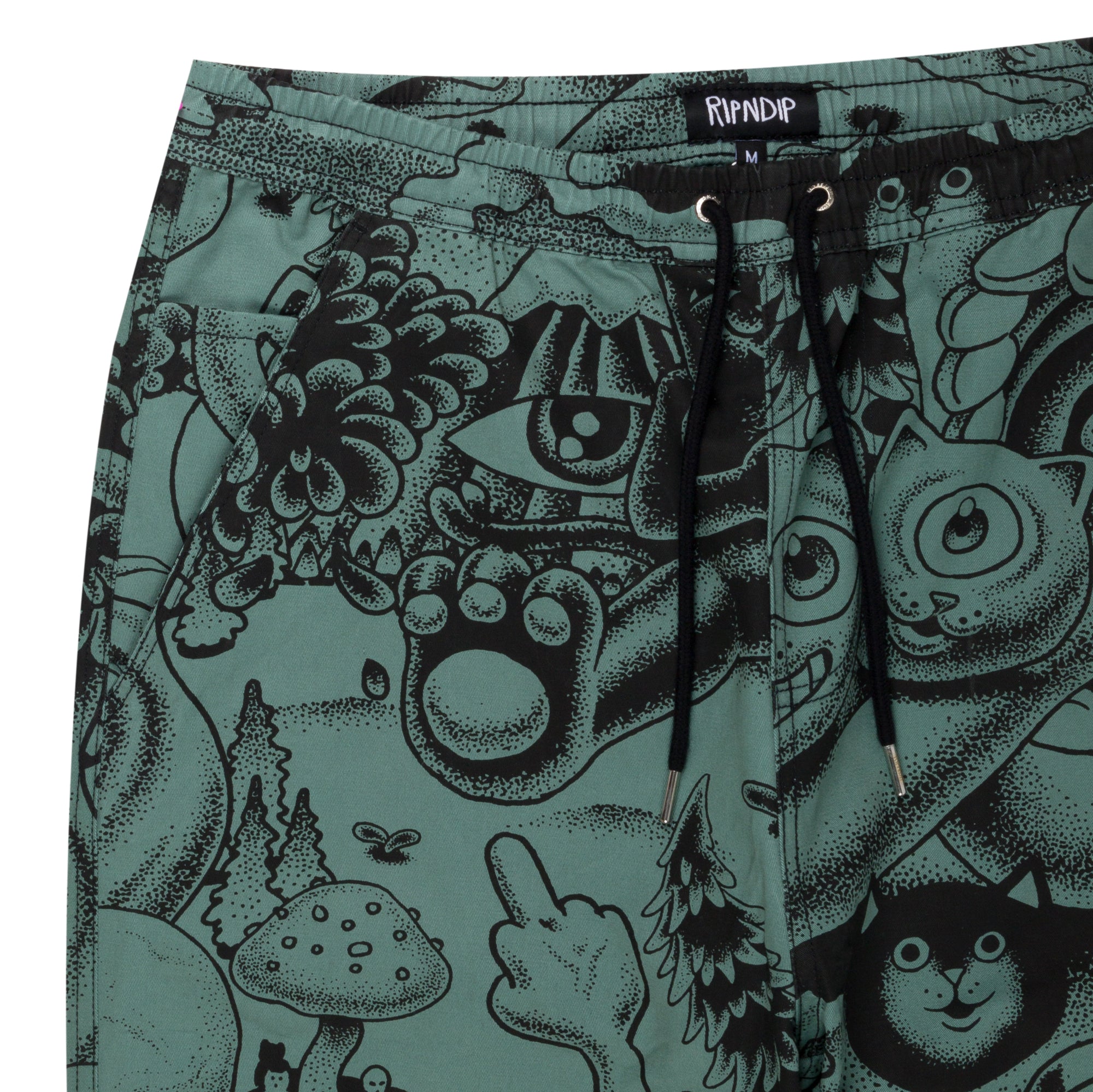  Dark Twisted Fantasy Wide Leg Pants (Olive/Black)、mySite、merchandisen