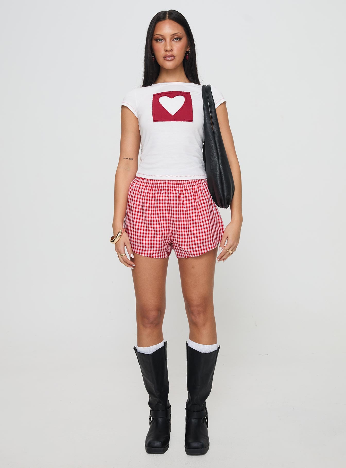 Were Lovers Baby Tee White、mySite、solidvoid