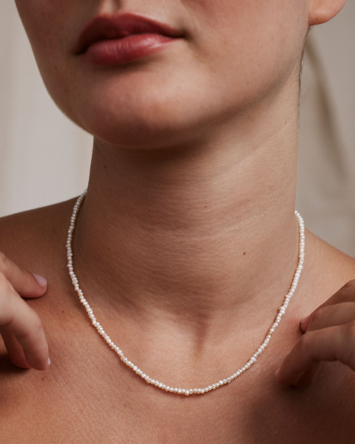 Grit Seed Pearl Necklace、mySite、hinf8tx79