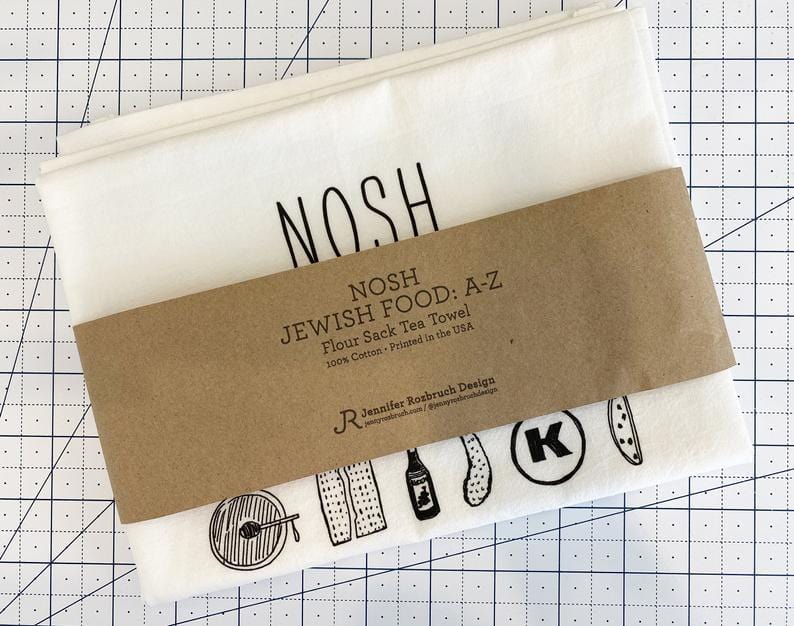 Nosh: Jewish Food A-Z Ashkenazi Tea Towel、mySite、topwebapps