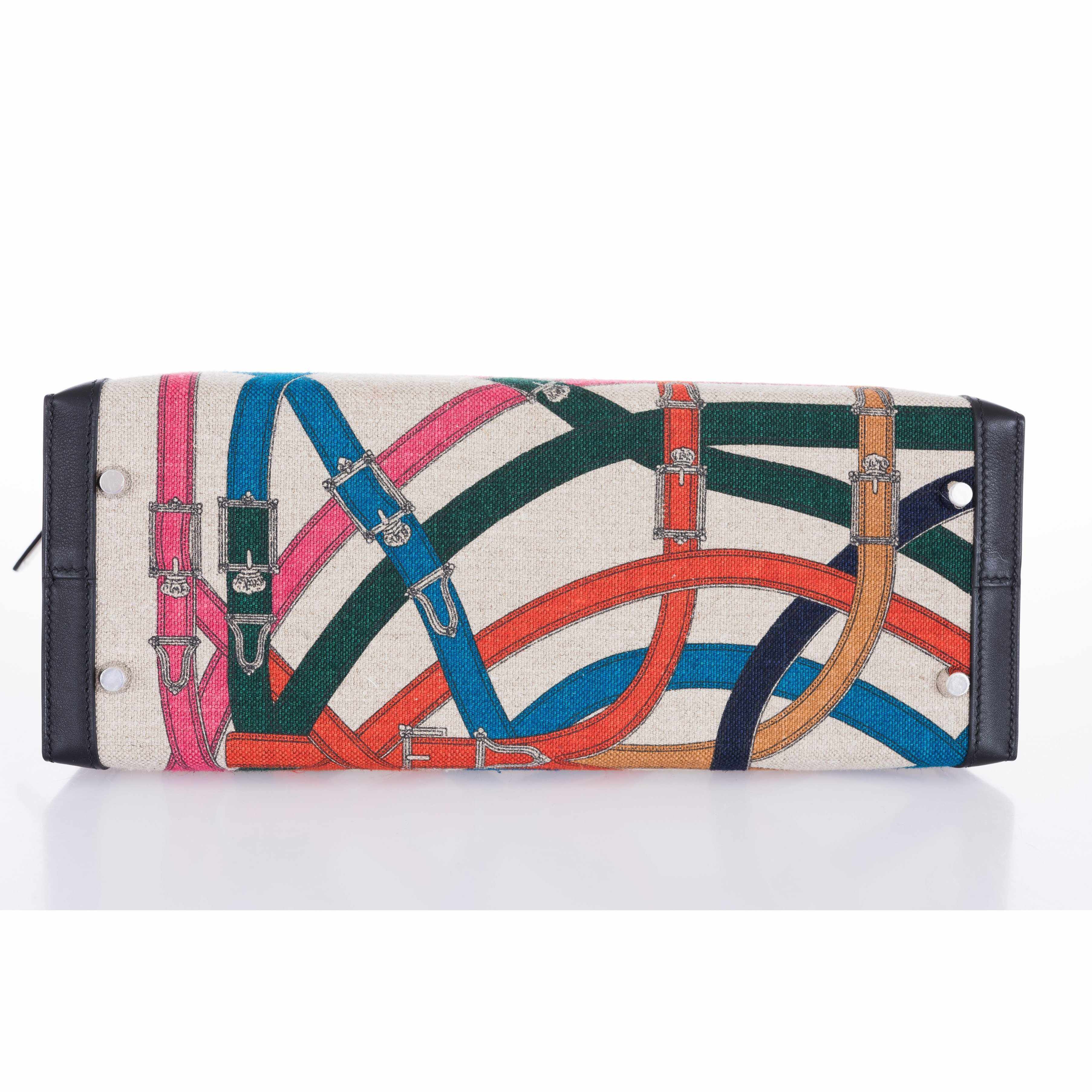 Hermès Kelly 32 Sellier Toile De Camp Cavalcadour Palladium Hardware、mySite、garminoutage.com