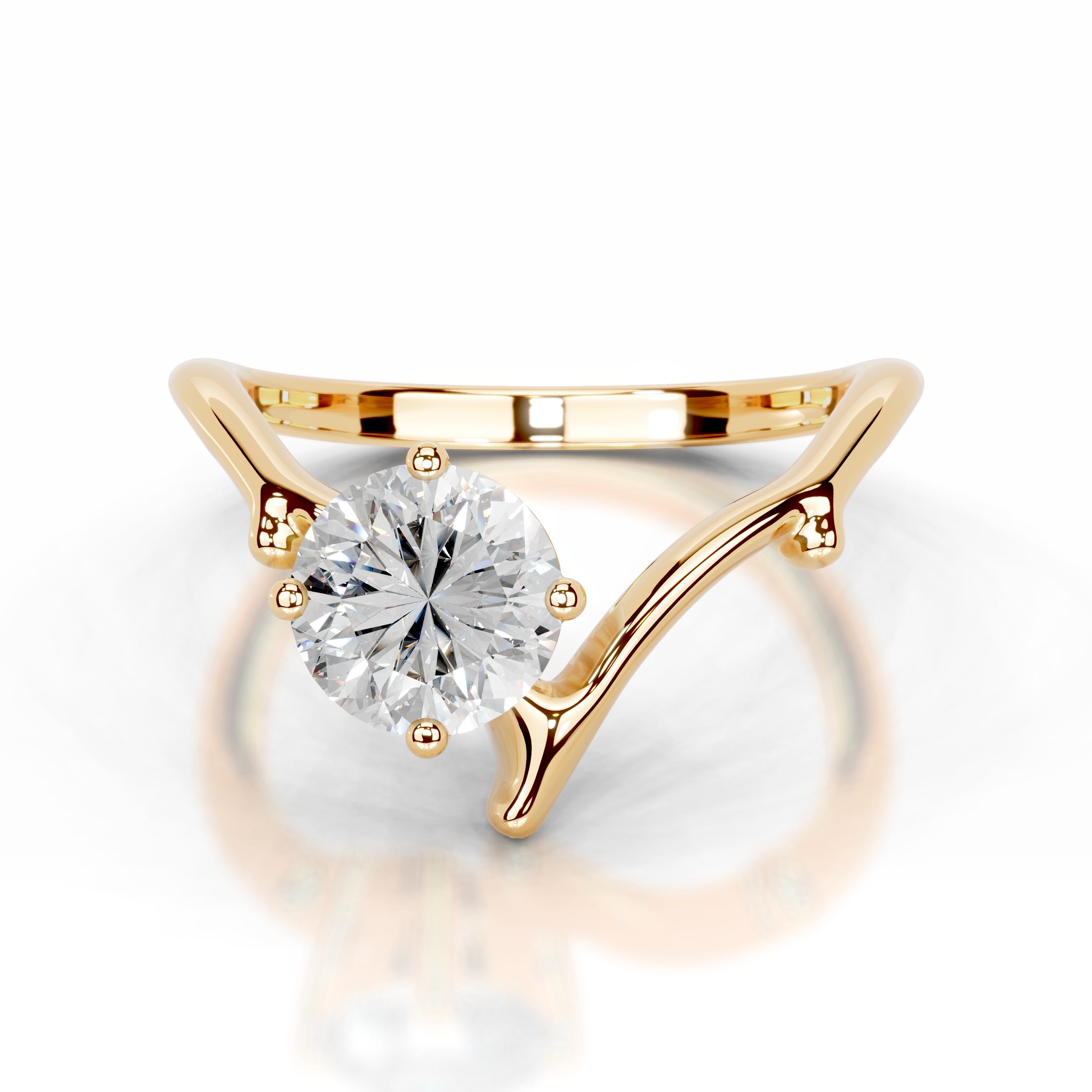 Evergreen Grace Lab Grown Diamond Ring - 18K Yellow Gold、mySite、hinf8tx79