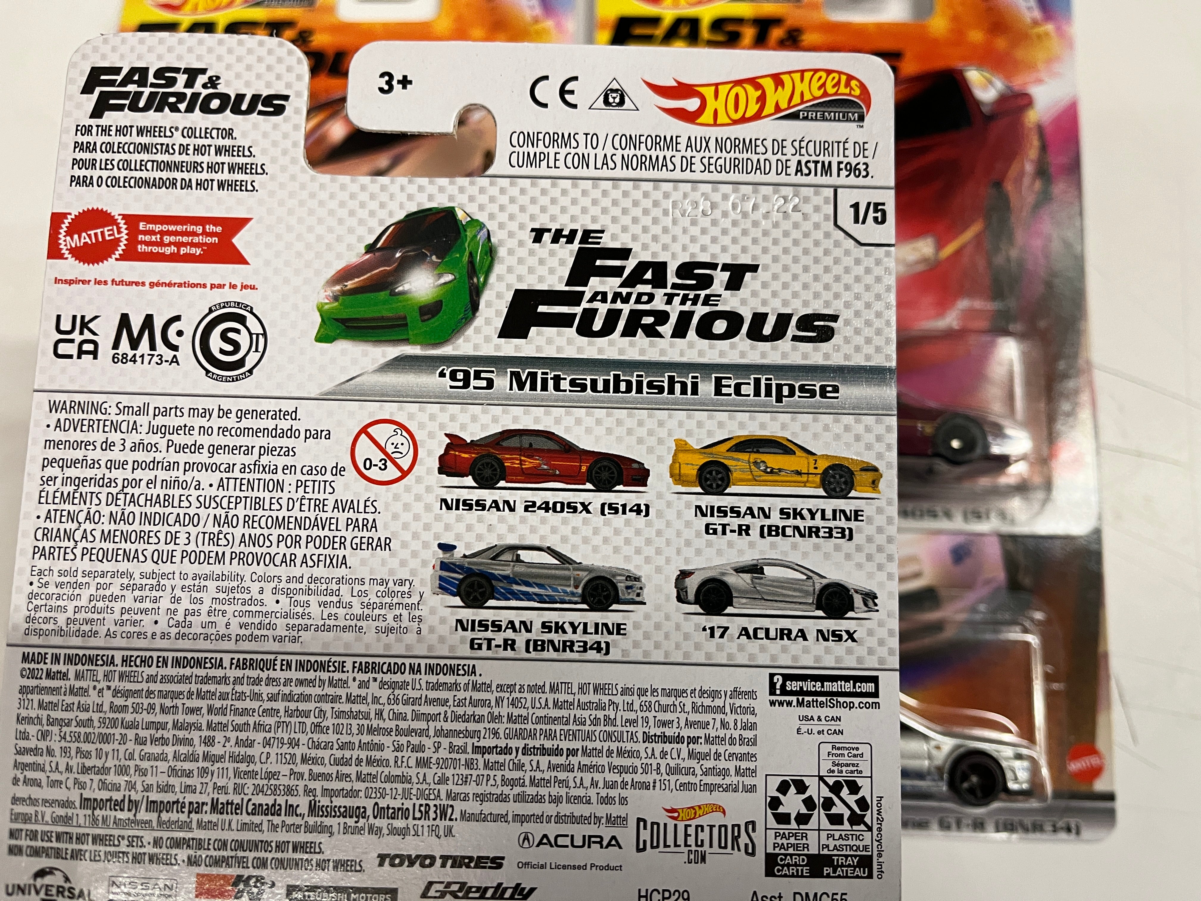 5 Car Set Furious * 2022 Hot Wheels Premium Fast & Furious Yellow Cards、mySite、hgirdovlk