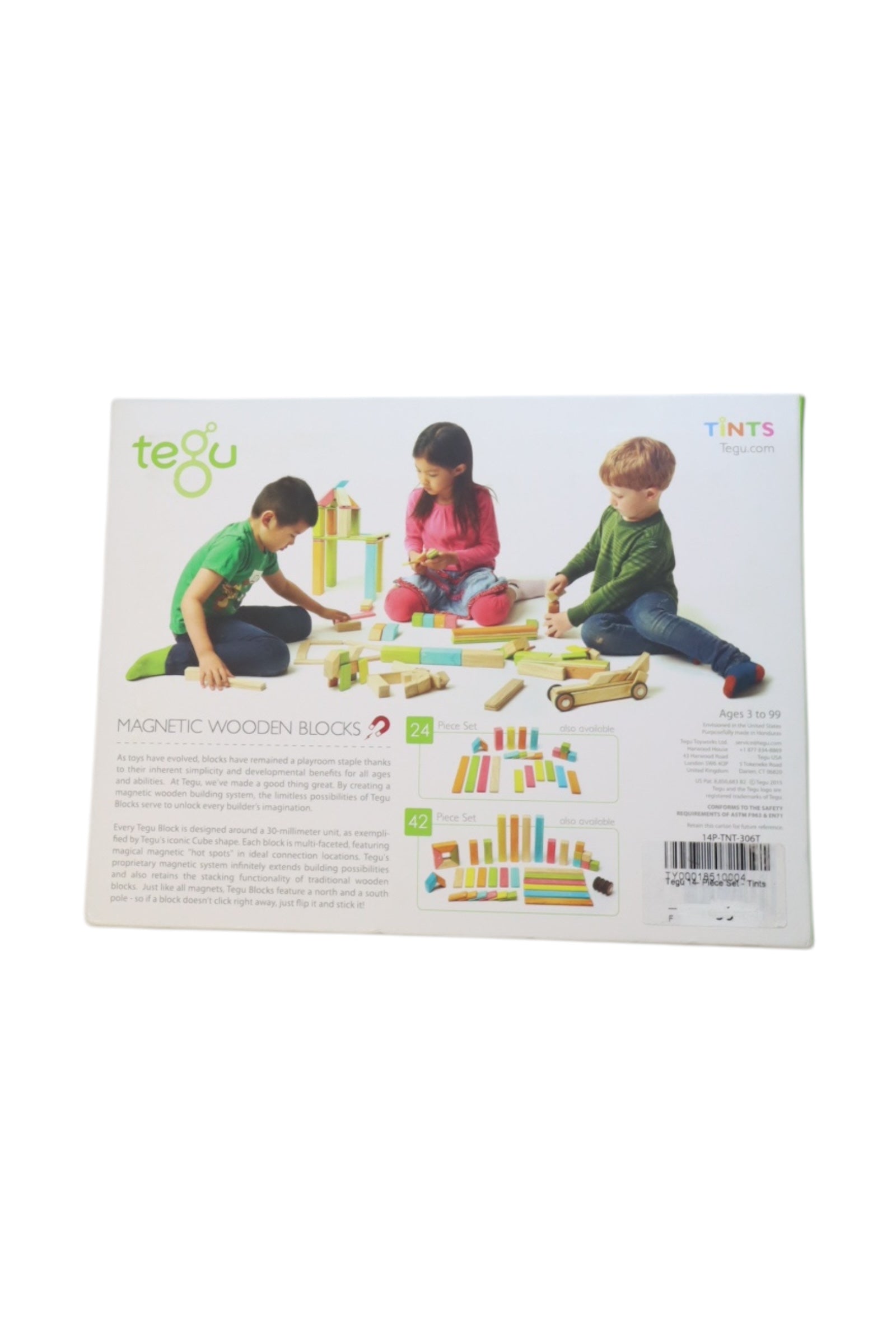 Tegu Magnetic Wooden Blocks 14 Piece Set O/S、mySite、g9winljtr