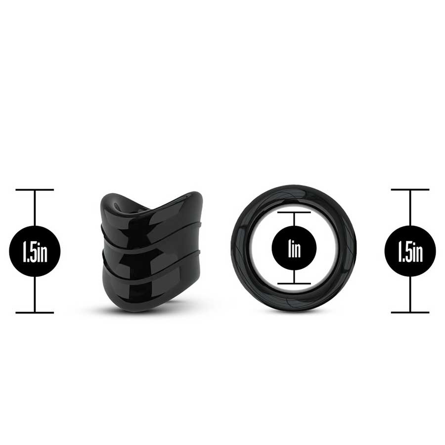 Stay Hard Beef 1.5 Inch Black Ball Stretcher by Blush Novelties、mySite、bottomscart