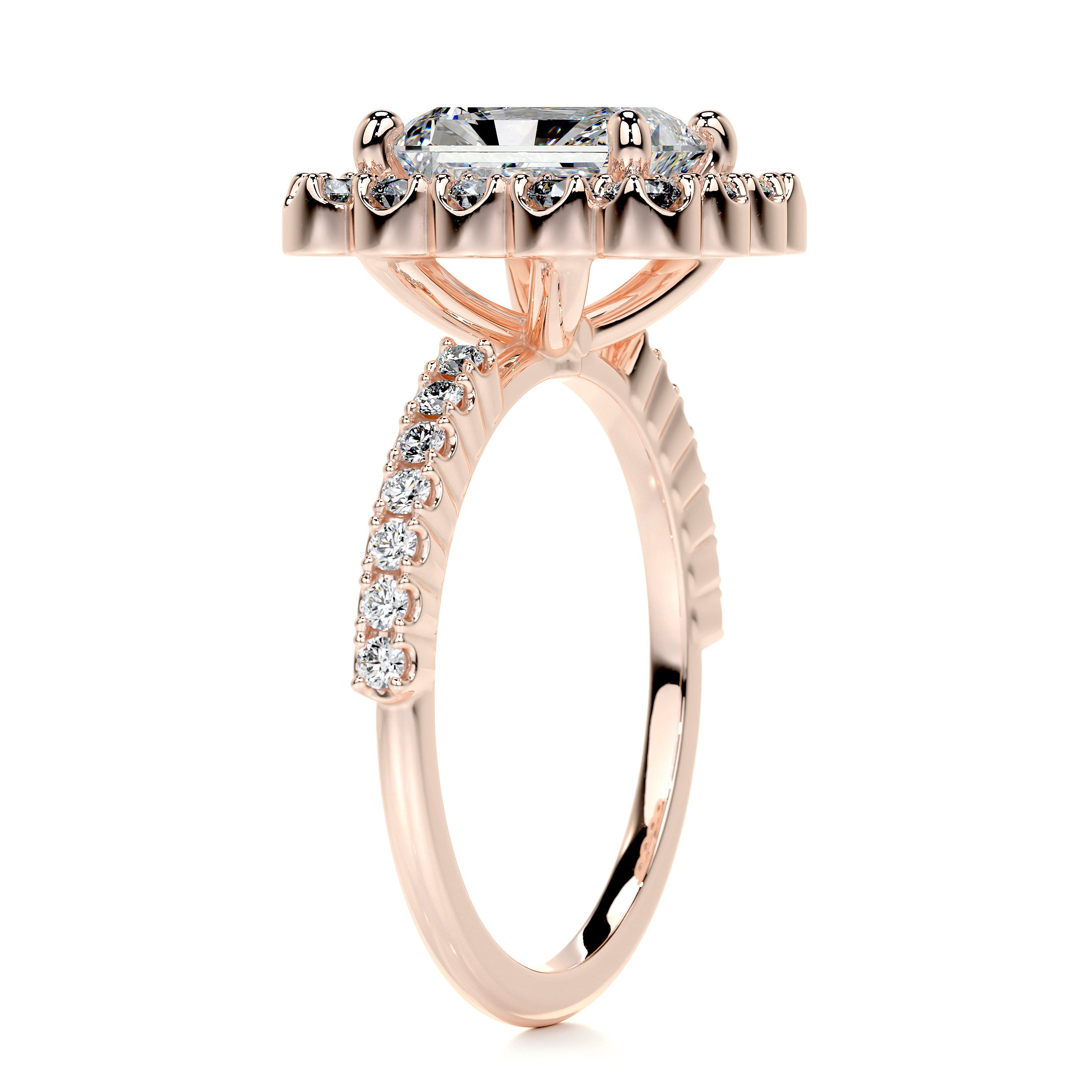Abby Moissanite & Diamond Ring -14K Rose Gold、mySite、hinf8tx79