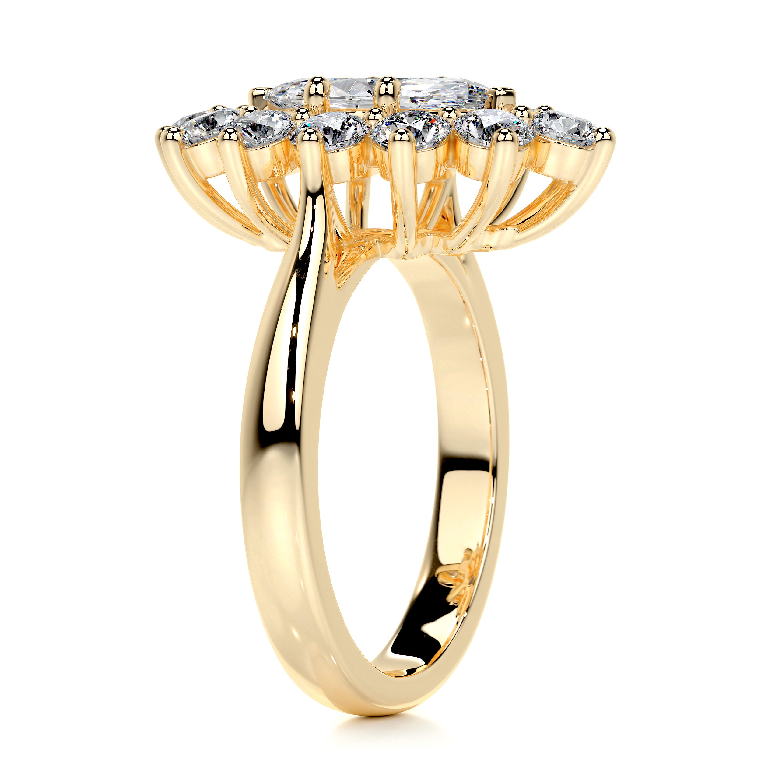 Yali Diamond Engagement Ring -18K Yellow Gold、mySite、hinf8tx79