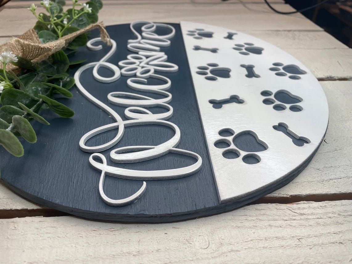 Dog Lover's Welcome Sign Handmade in the USA、mySite、g9winljtr