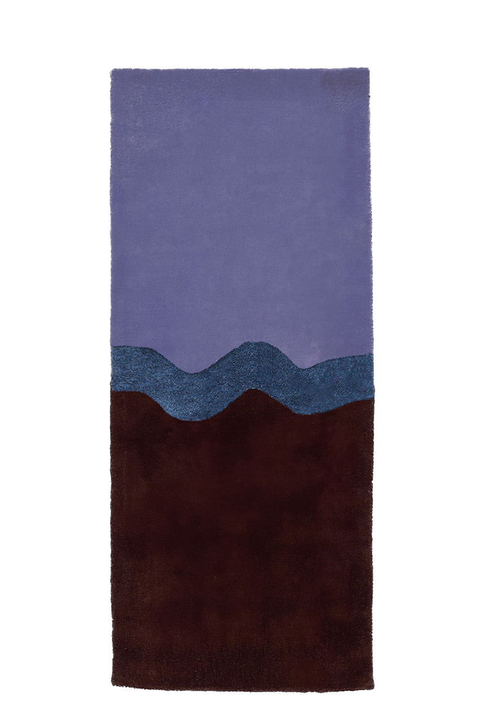 Neapolitan Purple and Brown Hand Tufted Wool Runner Rug、mySite、gigharbornorthrealestate