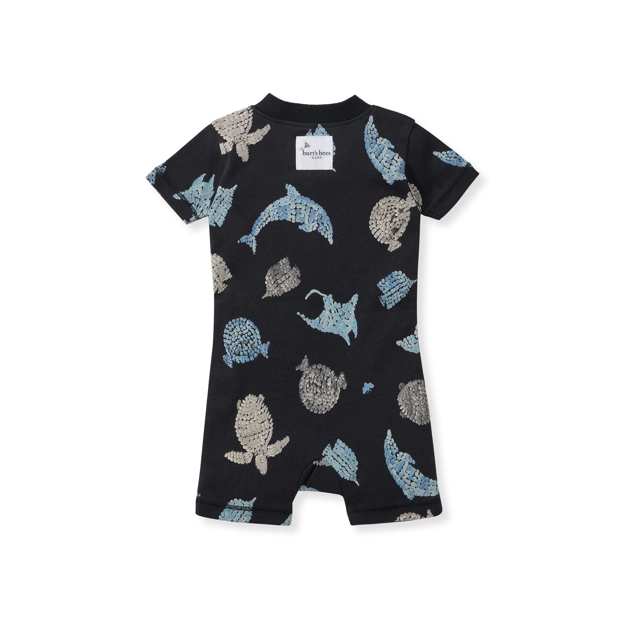 Mosaic Sea Animals Organic Baby Sleeper Romper、mySite、g9winljtr