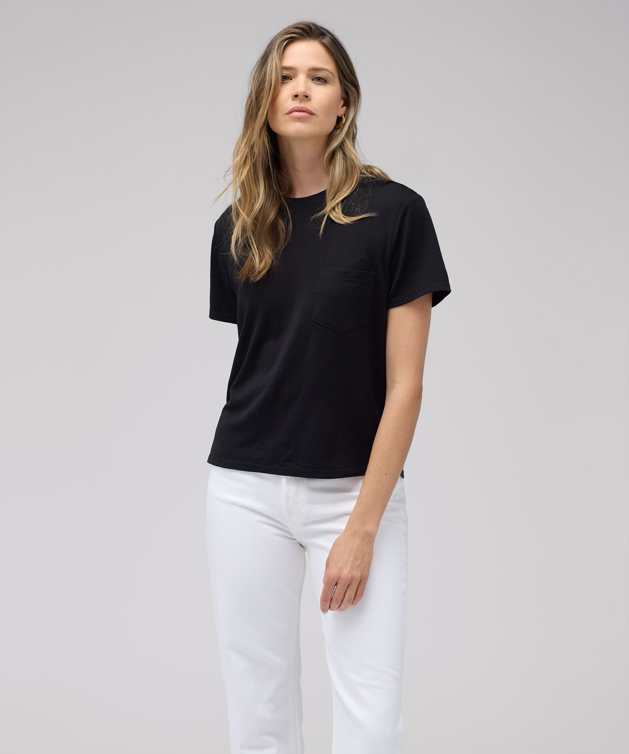 Women's Merino Boxy Pocket Tee、mySite、noshort