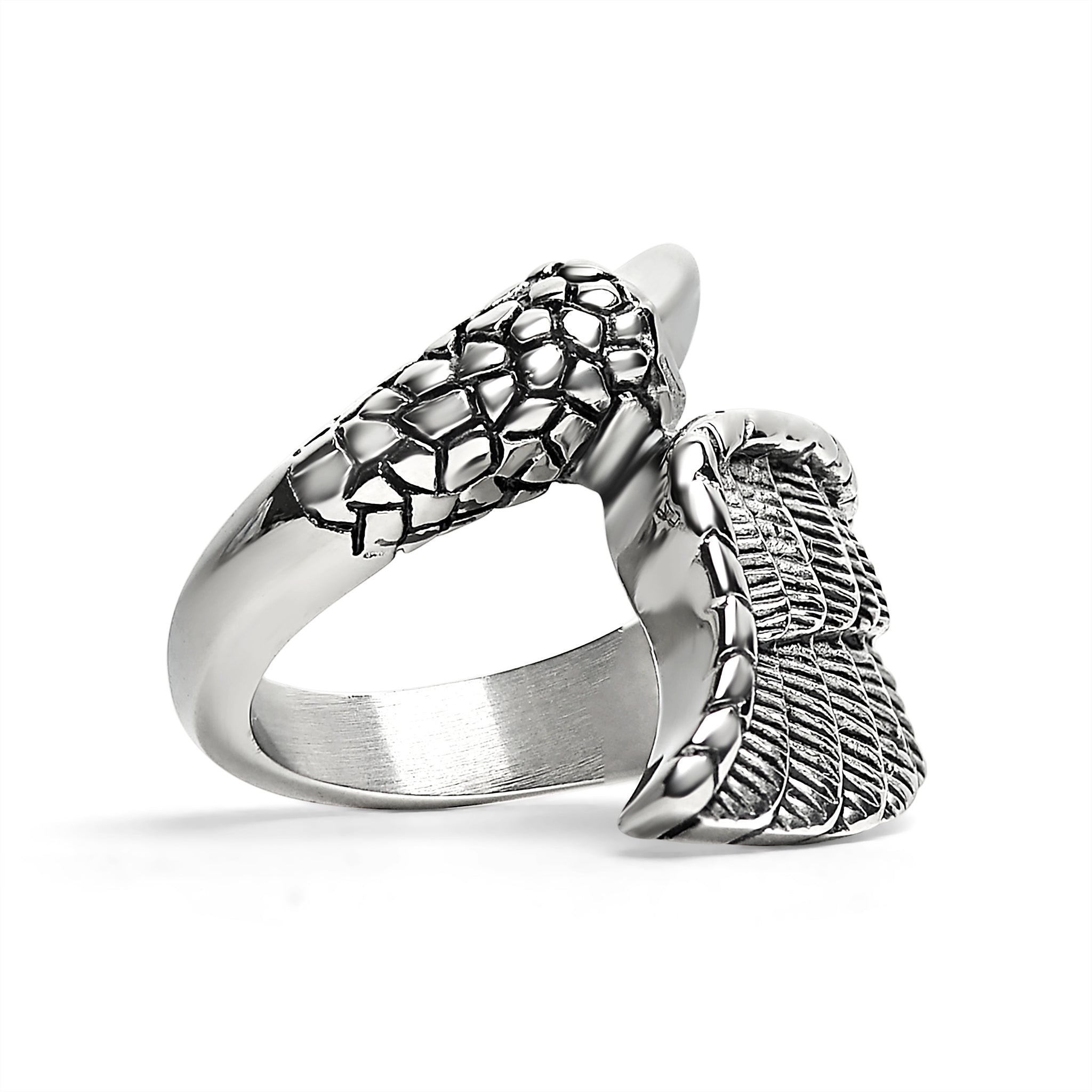 Stainless Steel Dragon Claw And Angel Wing Ring / SCR4007、mySite、dreamappss
