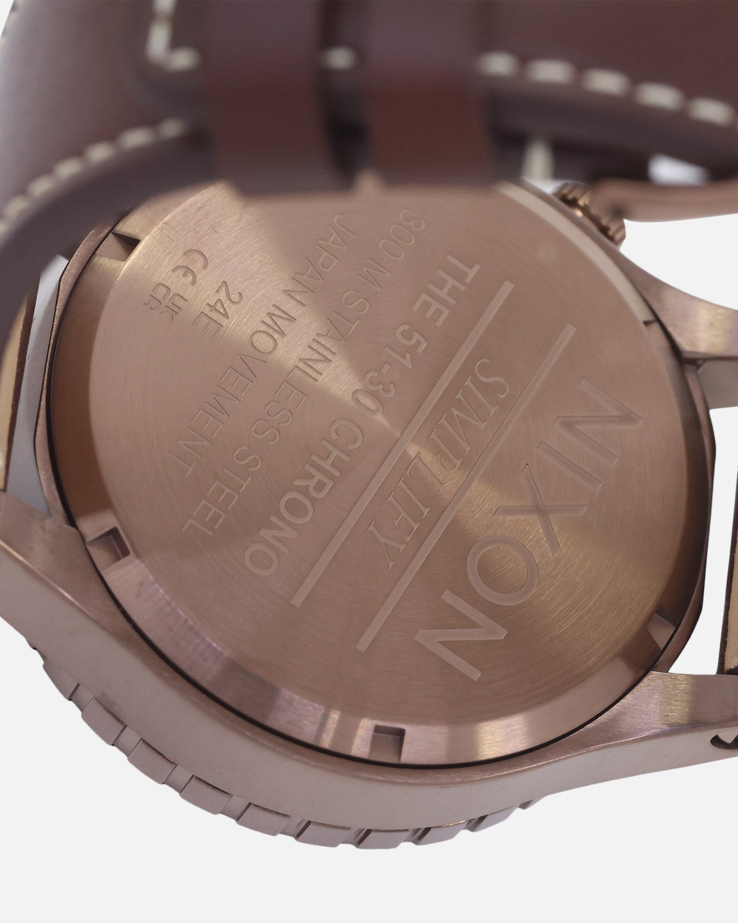 Nixon 51-30 Chrono Leather Watch Chocolate/Dark Roast Brown、mySite、zt4zffjzw