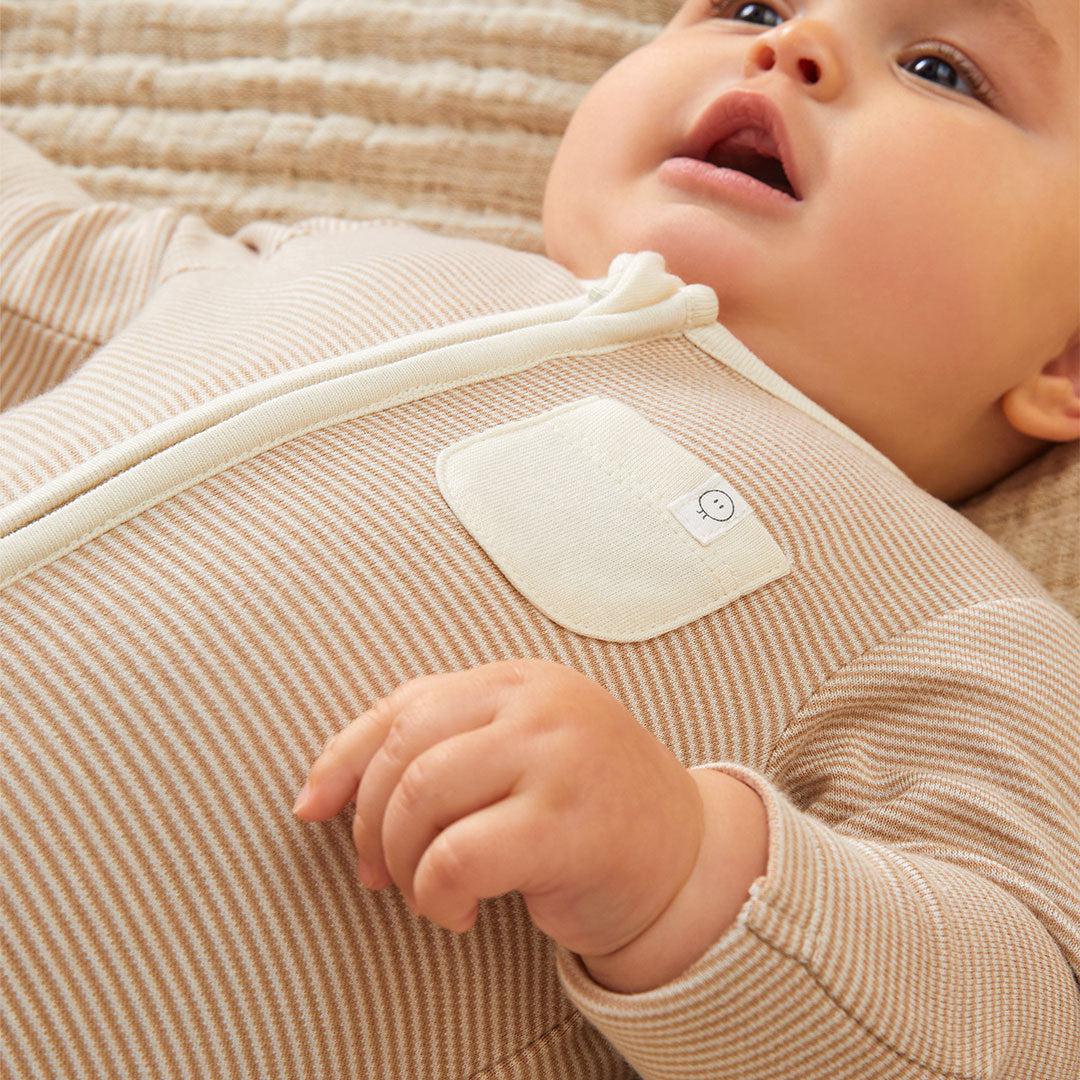  MORI Clever Zip Sleepsuit - Oatmeal Stripe、mySite、merchandisen