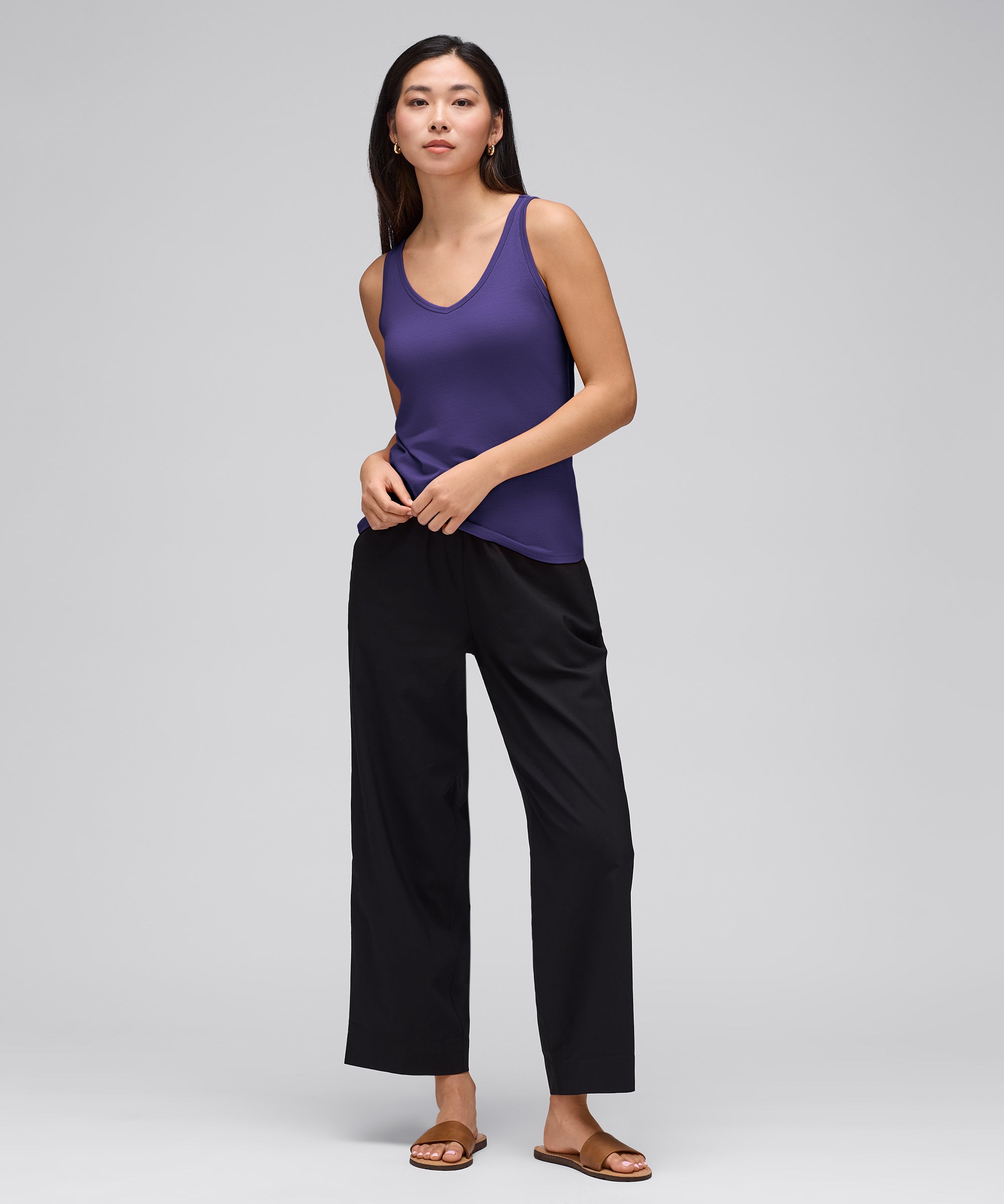 Women's Relaxed Merino V-Neck Tank、mySite、noshort