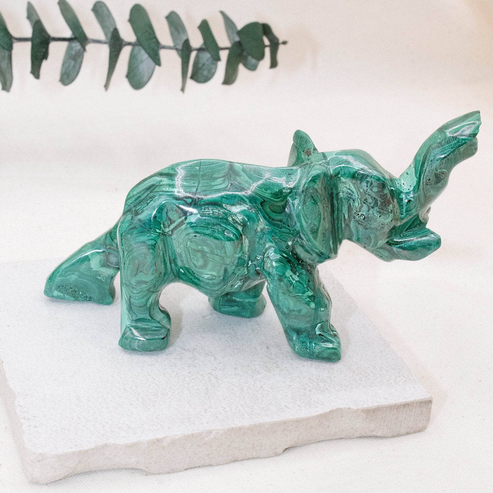 Genuine Malachite Elephants - Hand Carved - 1 of a Kind、mySite、hinf8tx79