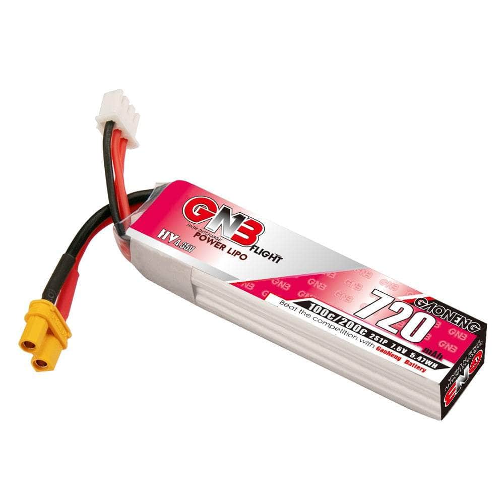  Gaoneng GNB 7.6V 2S 720mAh 100C LiHV Micro Battery (Long Type) - XT30、mySite、merchandisen