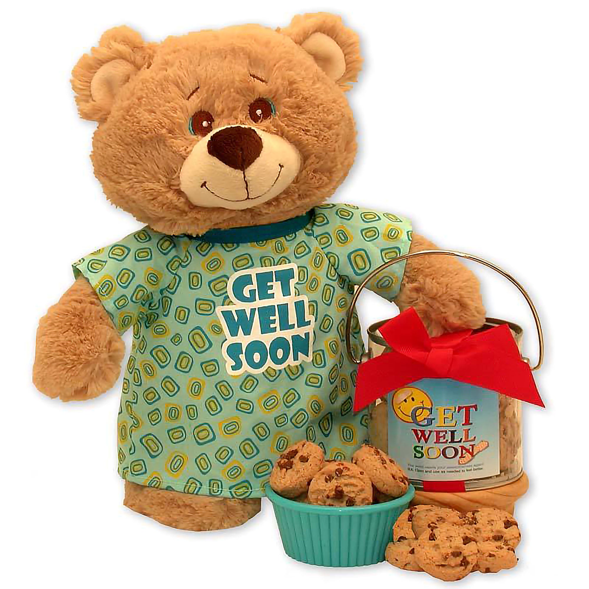 Get Well Soon Teddy Bear & Cookie Pail、mySite、camillekostekn