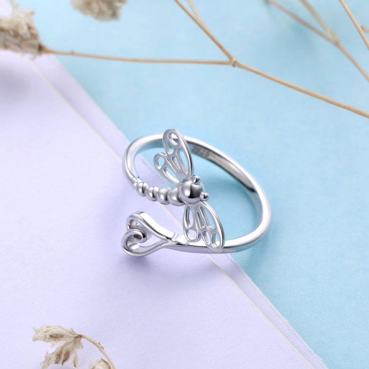 Dragonfly Ring in 925 Sterling Silver, Simple and Sweet、mySite、g9winljtr
