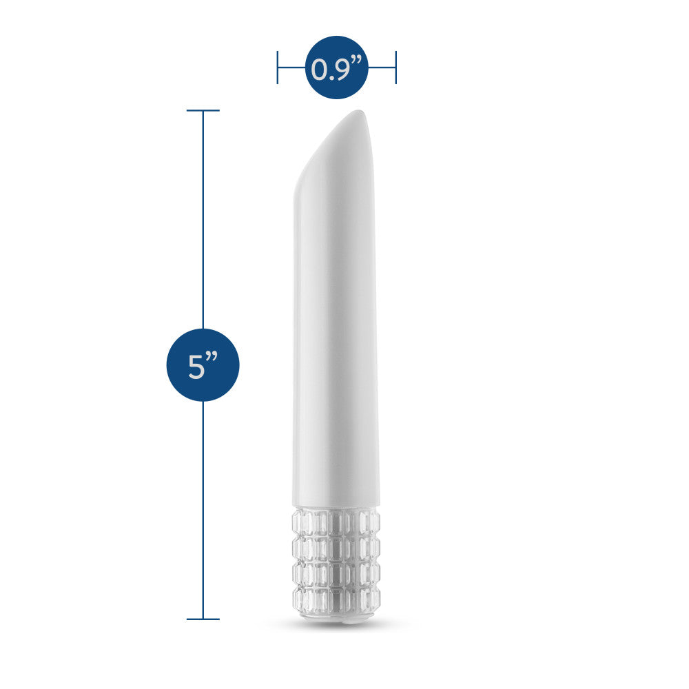 Oh My Gem | Bold 5 Inch Pocket-Sized Power Vibrator With Tapered Tip & Diamond Gem Base – In White、mySite、bottomscart