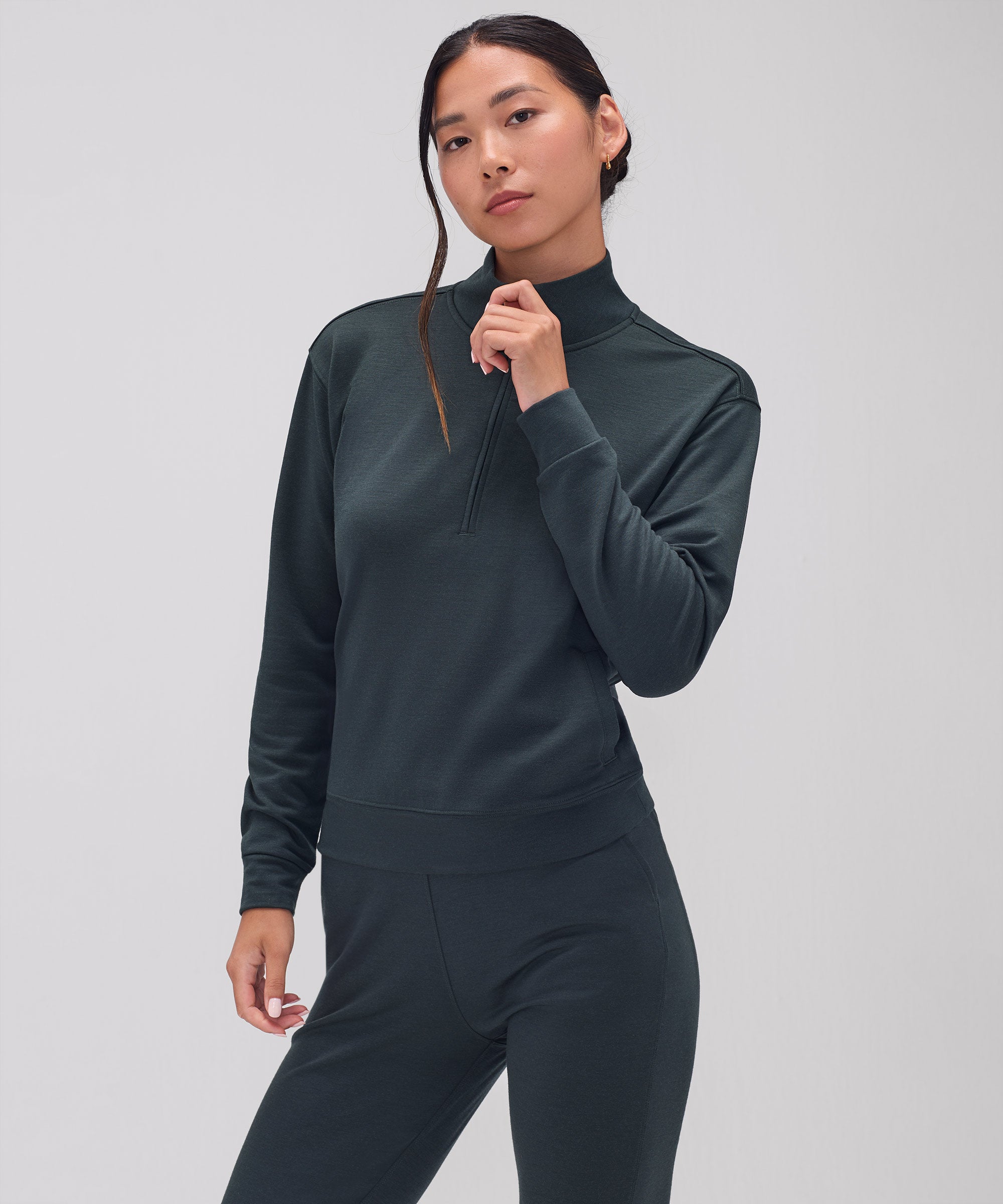 Women's Merino Transit Quarter Zip、mySite、noshort