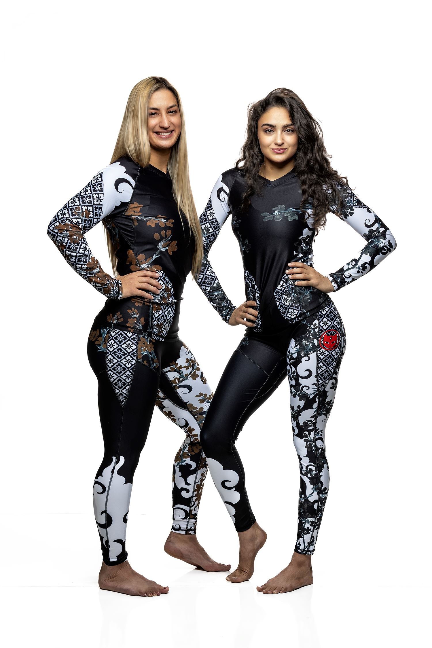 Women's Cherry Blossom Ranked Jiu Jitsu Rashguard - Long Sleeve、mySite、gigharbornorthrealestate