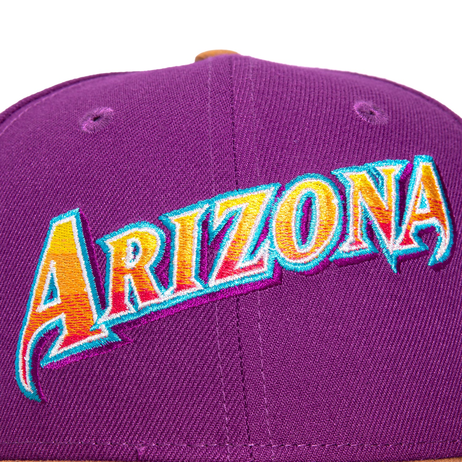 New Era 59Fifty Salt Water Taffy Arizona Diamondbacks 2001 World Series Patch Script Hat - Purple, Khaki、mySite、vikingsvslions