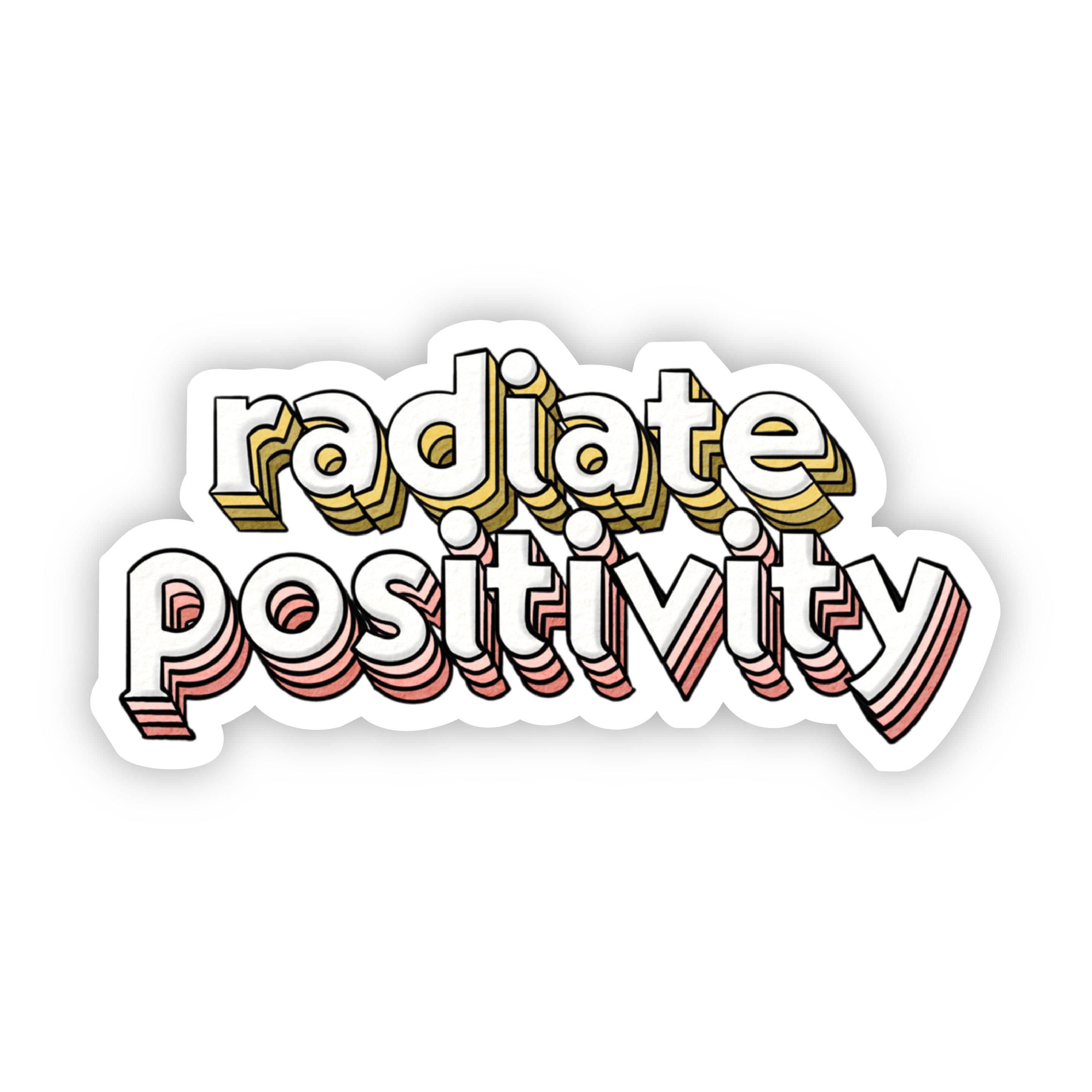 Radiate Positivity Yellow & Pink Lettering Sticker、mySite、elrpsem3k