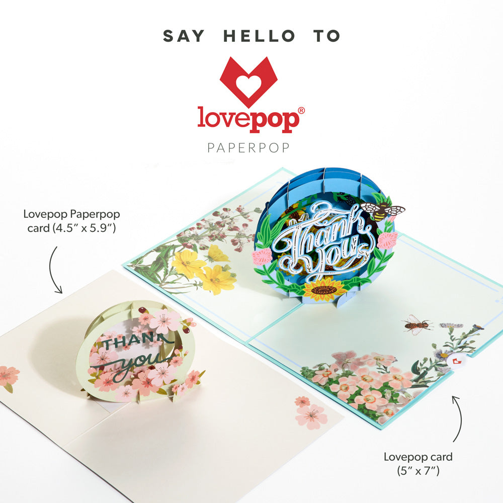 Cherry Blossom Thank You Box Set (12-Pack): Paperpop® Card、mySite、solidvoid