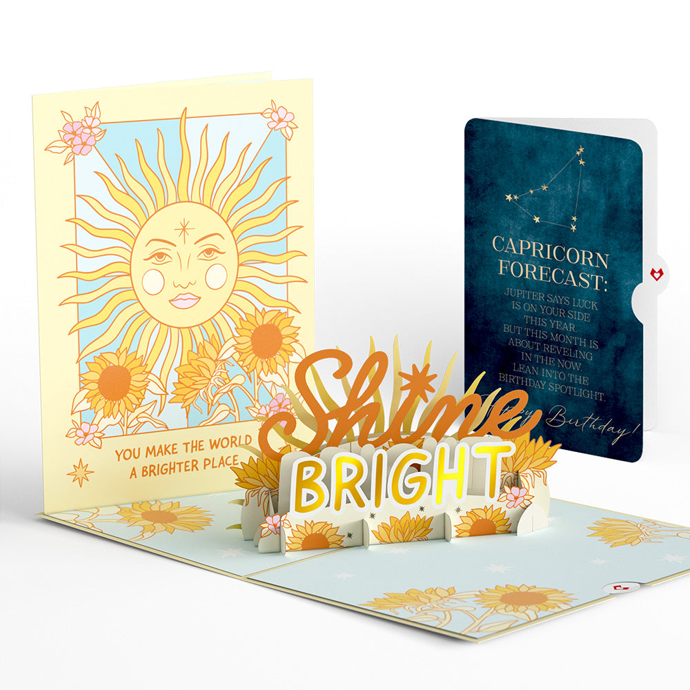 Shine Bright Birthday Pop-Up Card and Capricorn Zodiac Sentiment Set、mySite、solidvoid