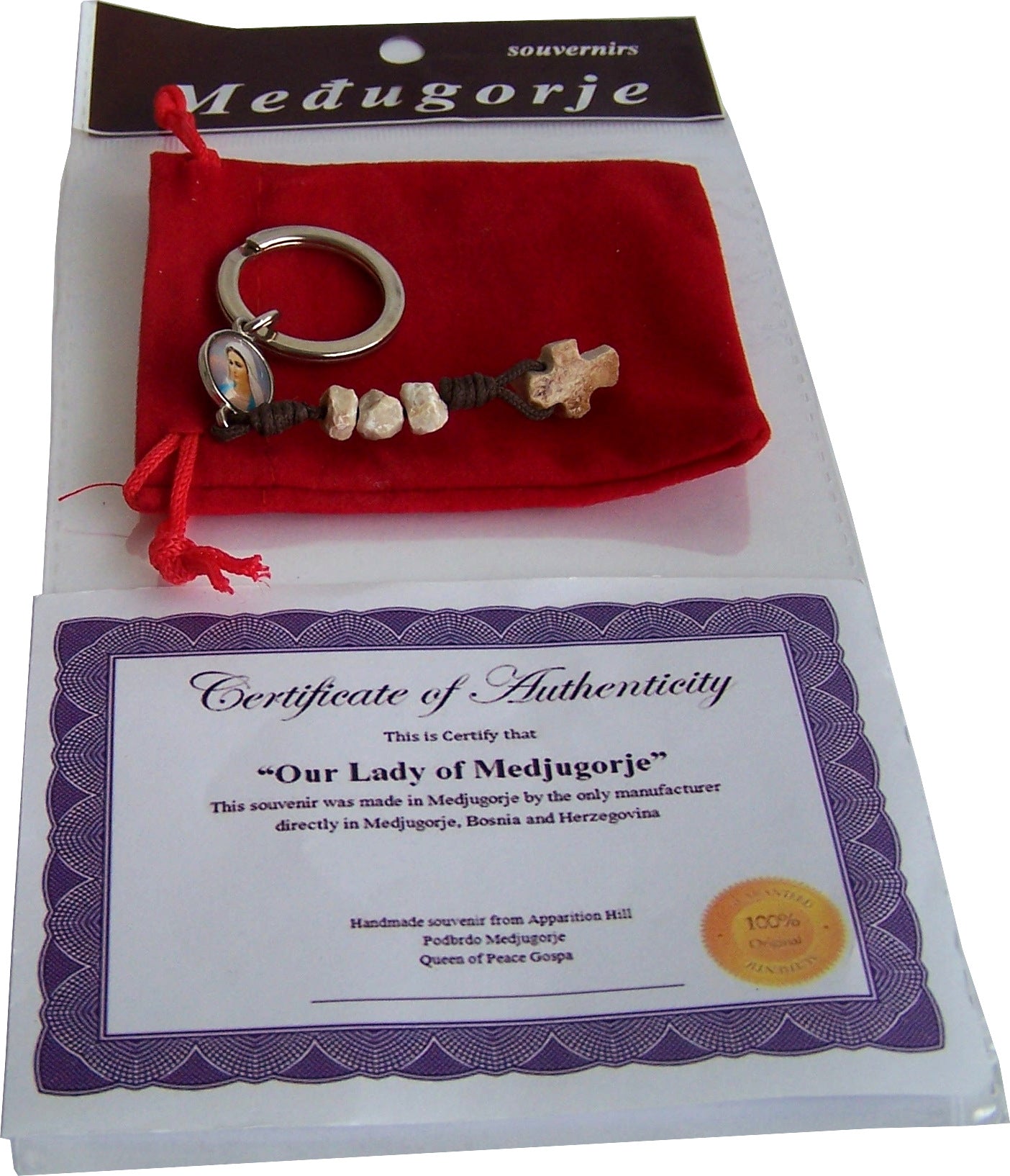  MEDJUGORJE - Peace Peace Peace keys ring from Apparation hill stones and ship...、mySite、elrpsem3k