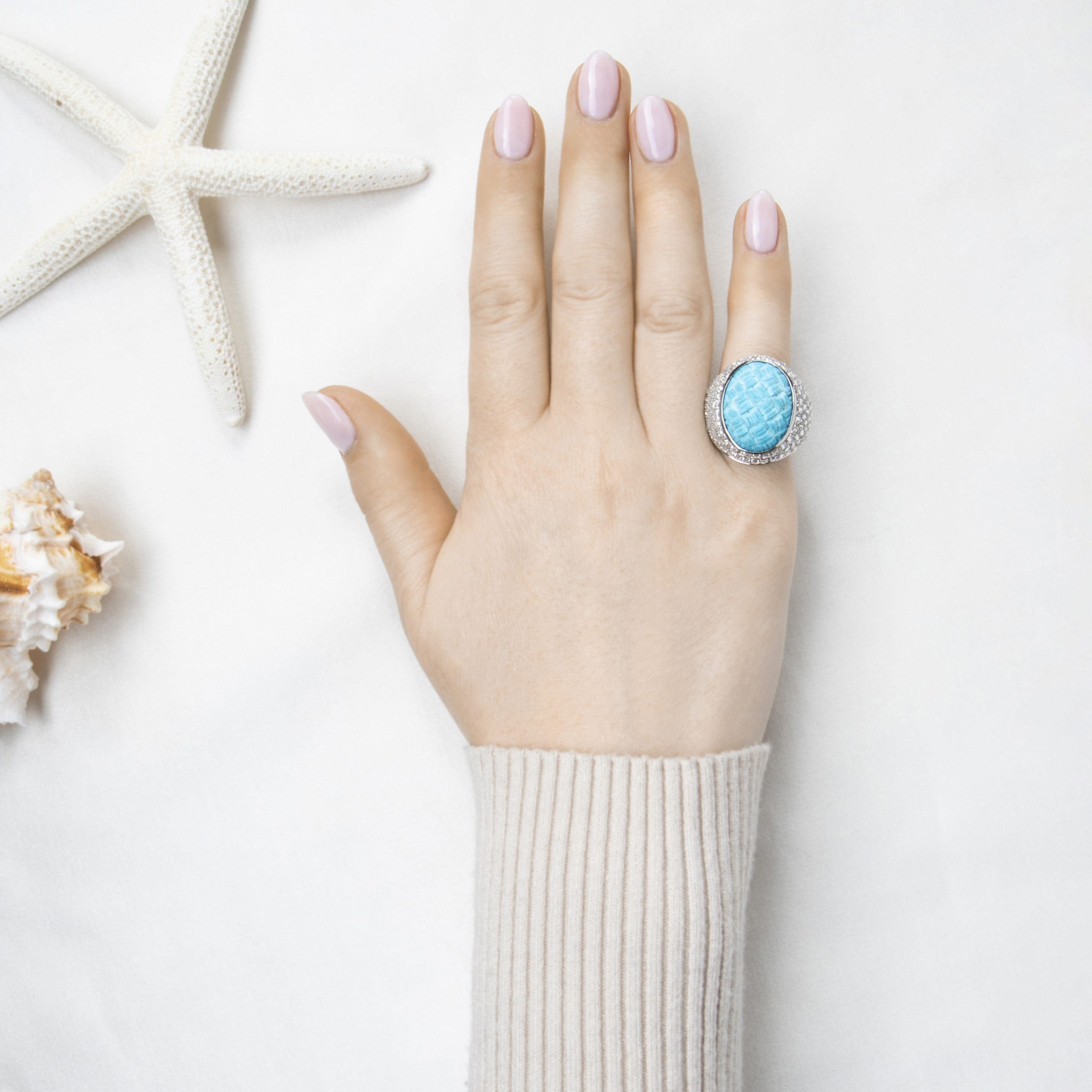 Vintage Heavy 18k White Gold 14ct Carved Turquoise 1.65cttw Diamond Ring 7.00、mySite、hinf8tx79