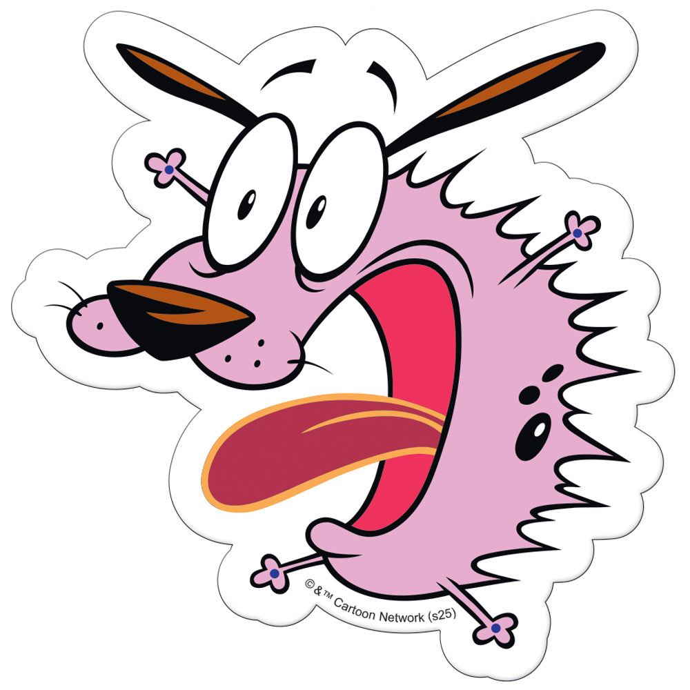  Courage the Cowardly Dog Scared Vinyl Sticker Decal、mySite、ghnorth